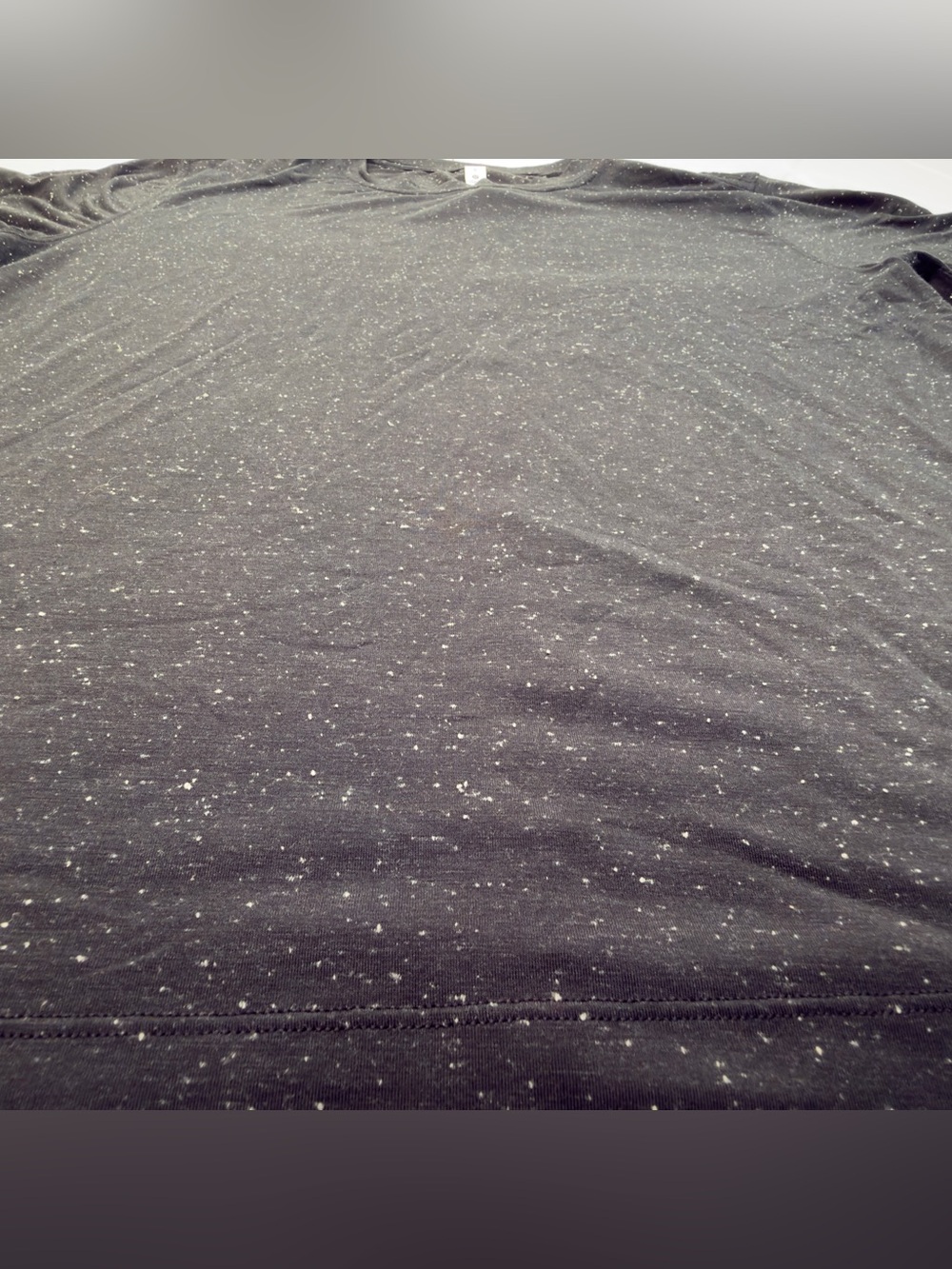 Lululemon Speckled Charcoal Black Crewneck T-Shirt Size 6 Lyocell Blend - Picture 5 of 9